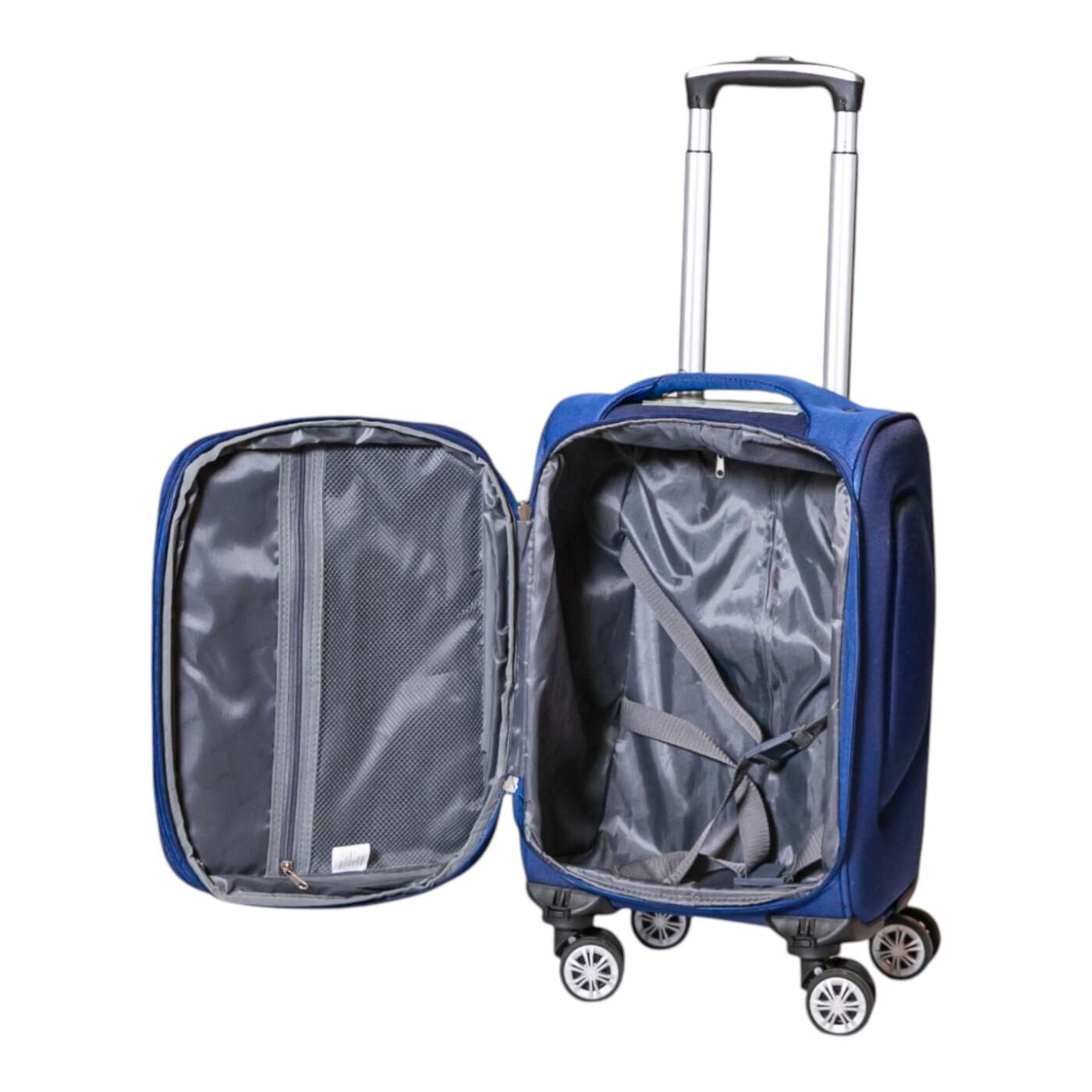 Valija Magenta 18" Cabina Carry-On tela Celeste c/Gris