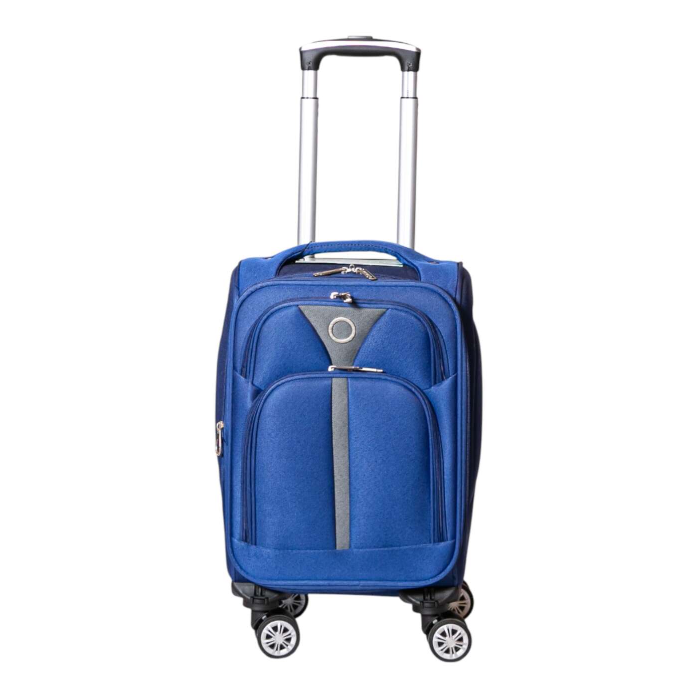 Valija Magenta 18" Cabina Carry-On tela Celeste c/Gris