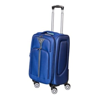 Valija Magenta 20" Cabina Carry-On Tela Celeste c/Detalle Gris.