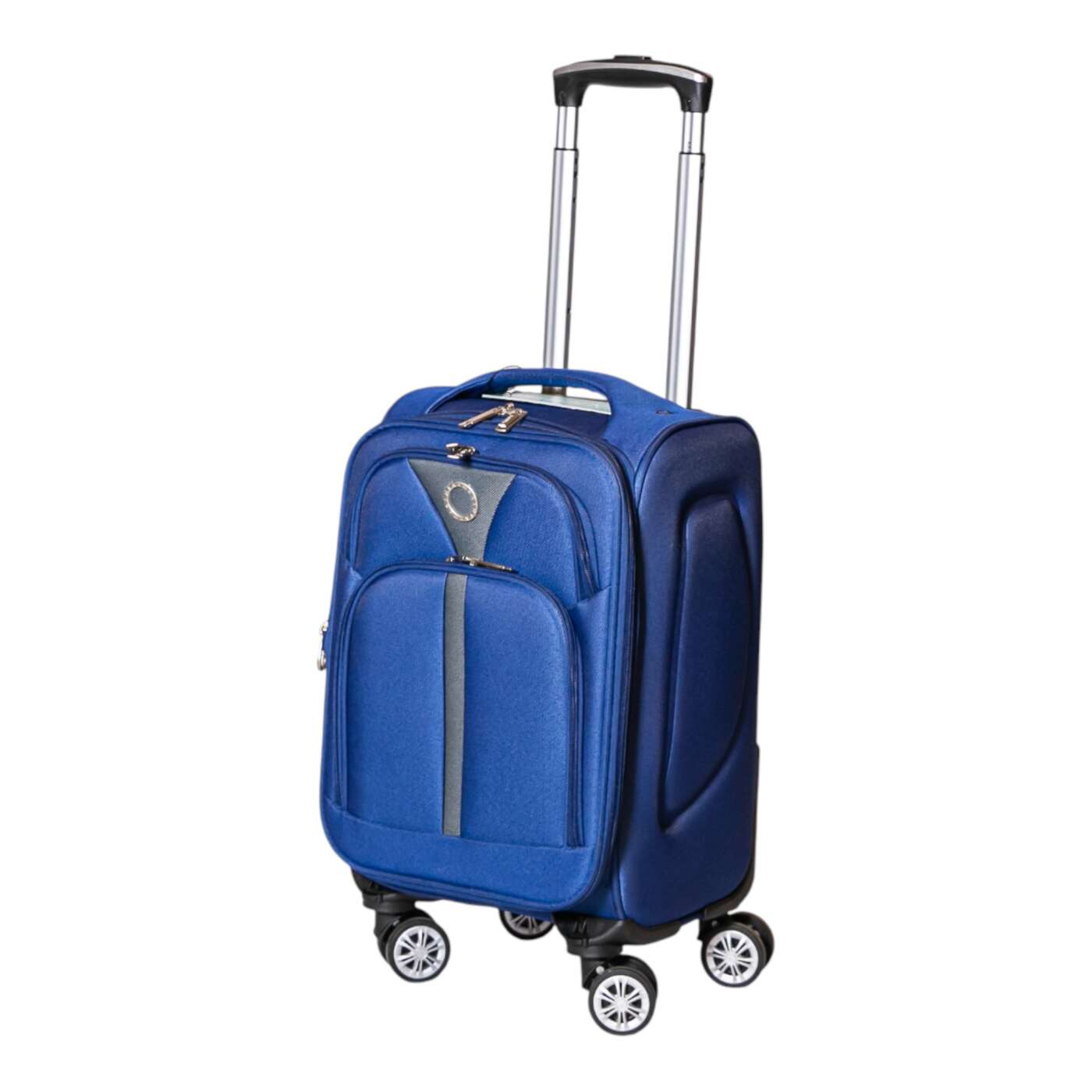 Valija Magenta 18" Cabina Carry-On tela Celeste c/Gris