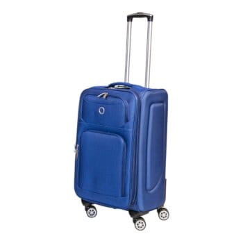 Valija Magenta 24" Tamaño Mediano Tela Azul.