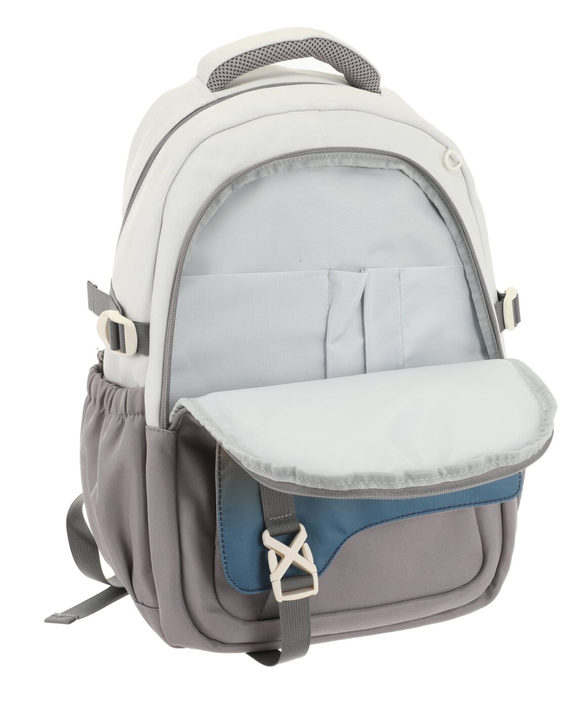 Mochila Oriana C/Cartuchera Colores Combinados.