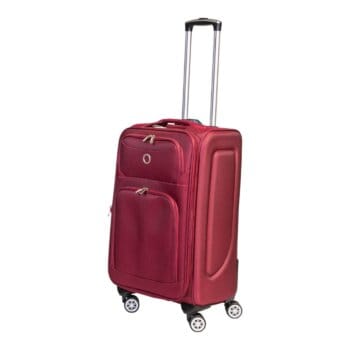 Valija Magenta 24"Tamaño Mediano Tela Bordo.