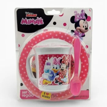 Set Bowl+taza+cuchara Minnie Mouse