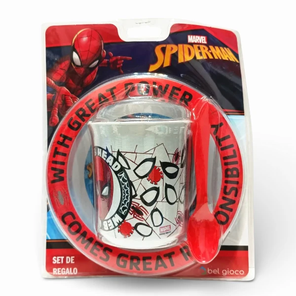 Set Bowl+taza+cuchara Spiderman