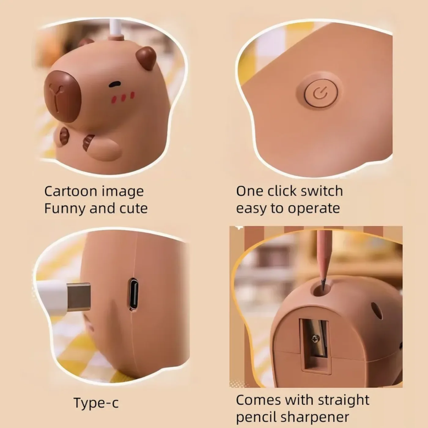 Lámpara Led Capibara con Recarga USB