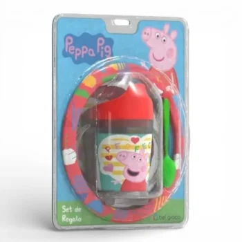 Set Bowl+taza+cuchara Peppa Pig