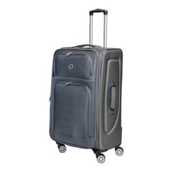 Valija Magenta 28" Tamaño Grande Tela Gris.