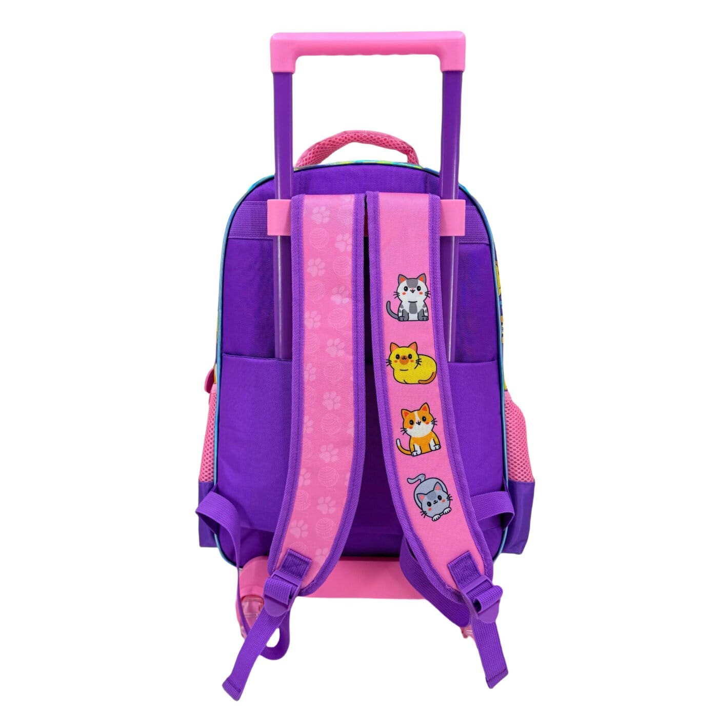 Set de Mochila Magenta "Gatito" 4 Piezas.