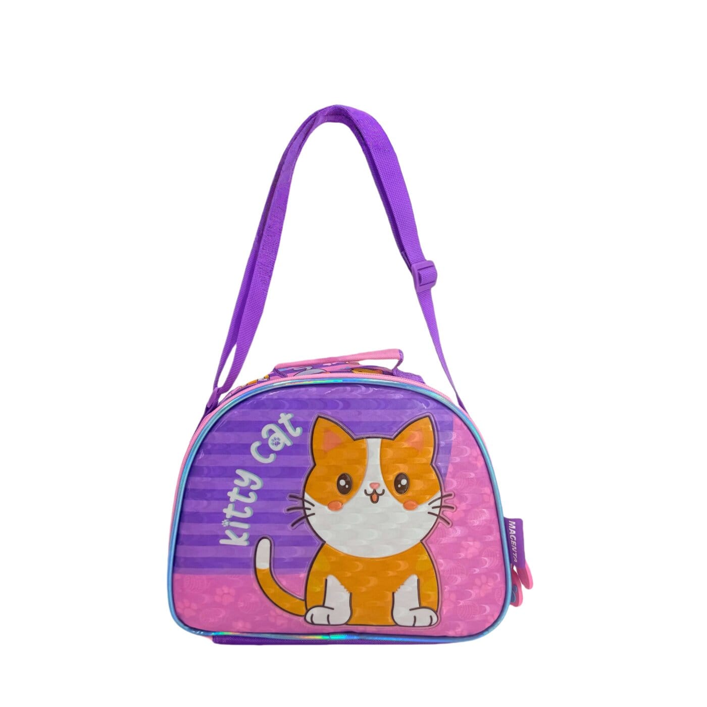 Set de Mochila Magenta "Gatito" 4 Piezas.