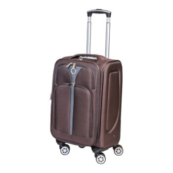 Valija Magenta 18" Cabina Carry-On Tela Marrón c/Detalle Gris.