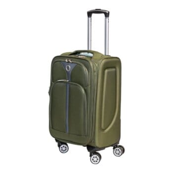 Valija Magenta 20" Cabina Carry-On Tela Verde c/Detalle Gris.