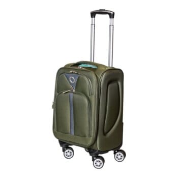 Valija Magenta 18" Cabina Carry-On Tela Verde c/Detalle Gris.
