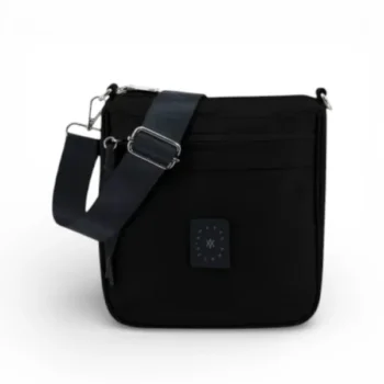 Cartera Amayra Bandolera Microfibra Negra.