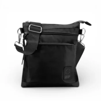 Cartera Amayra Street Bandolera Microfibra Negra.