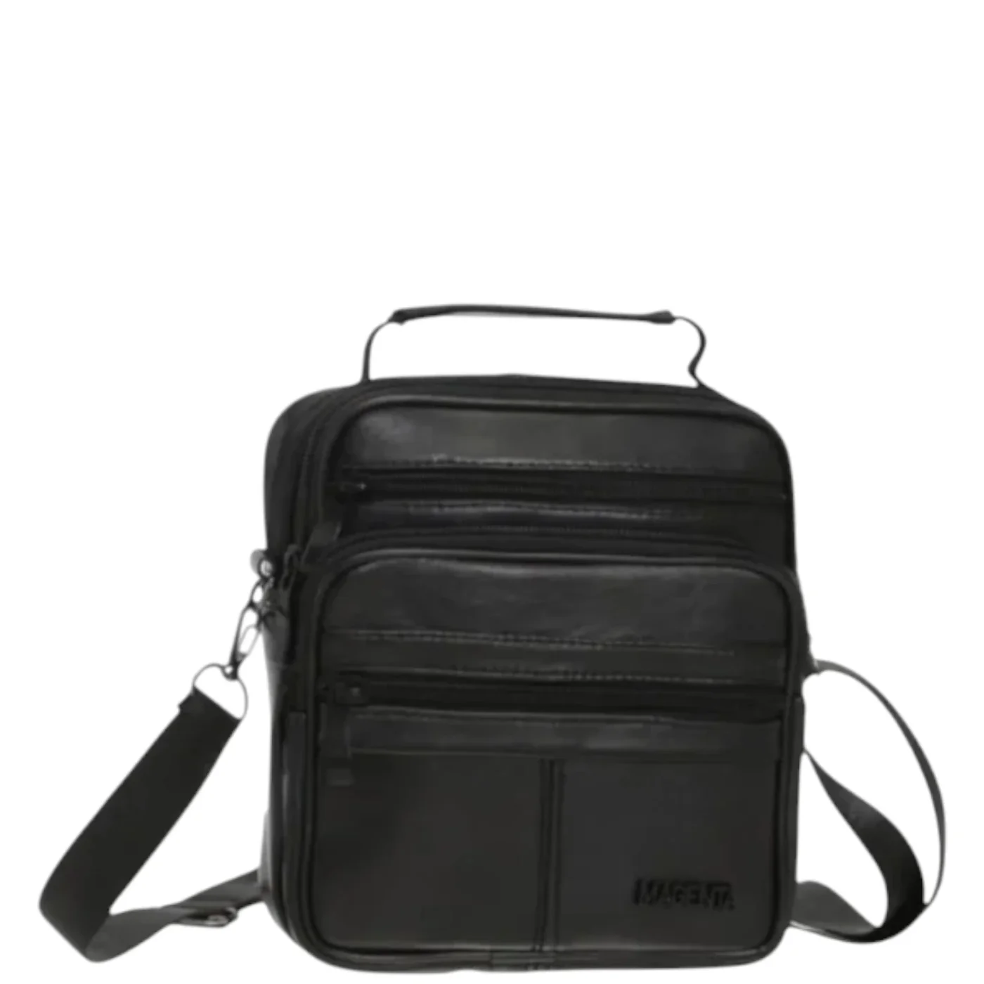 Morral Magenta Chico De Cuero.