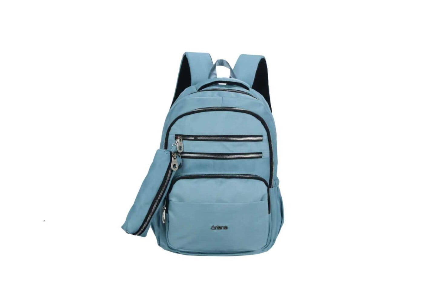 Mochila Oriana 18" Microfibra Con Cartuchera. Colores Varios.