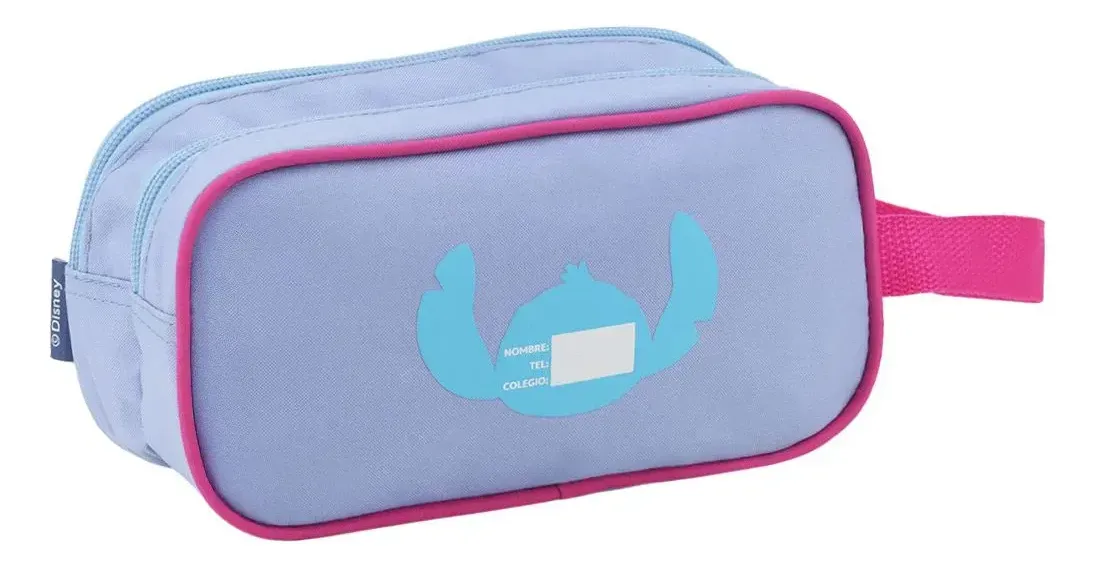 Cartuchera Disney Stitch Dos Compartimentos.