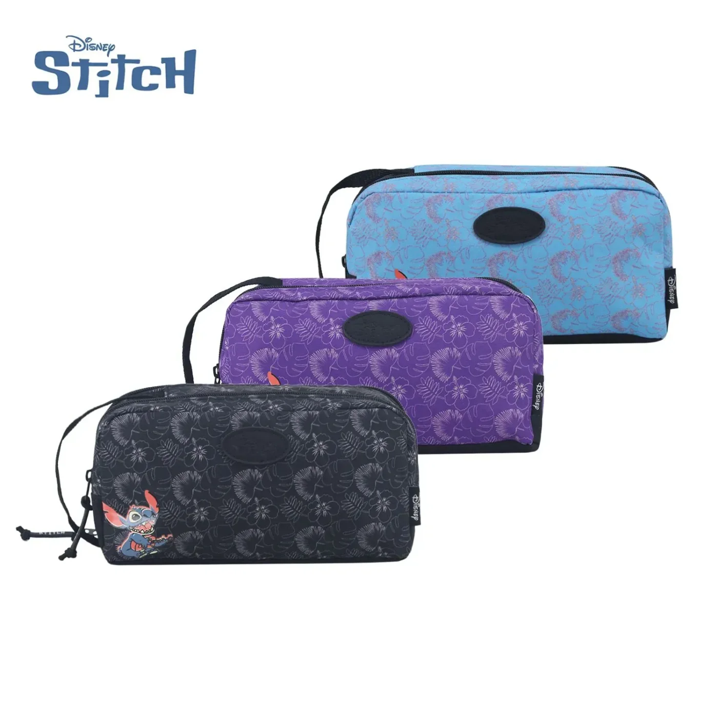 Cartuchera Disney Stitch Dos Compartimentos. Colores Varios.
