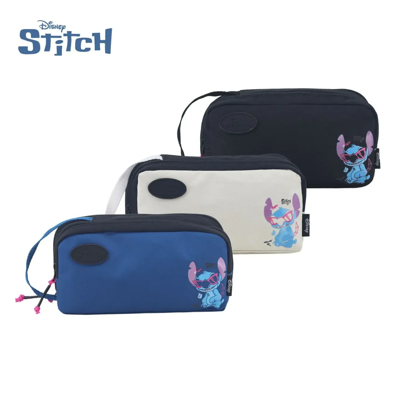 Cartuchera Disney Stitch Dos Compartimentos. Colores Varios.