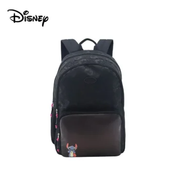 Mochila Disney Stitch 18" Porta Notebook. Tela Estampada.