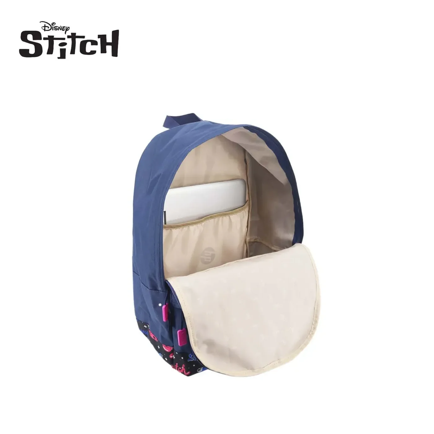 Mochila Disney Stitch 18" Porta Notebook. Colores Varios.