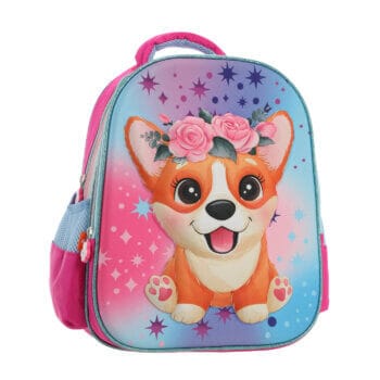 Mochila Magenta "Animalitos"" 14" Mediana.