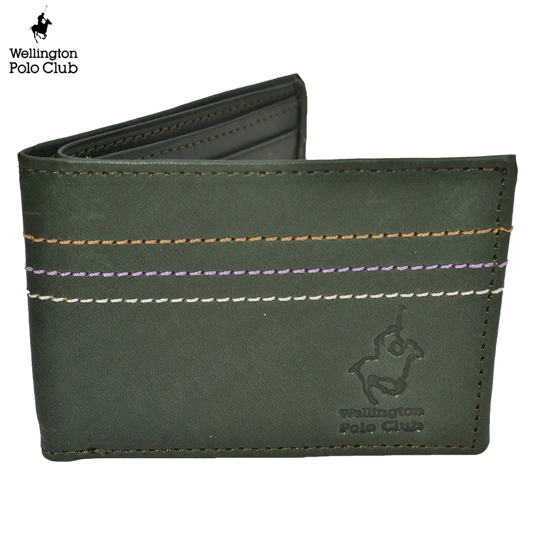 Billetera Wellington Polo Club De Cuero Simple Para Hombre. Colores Varios.