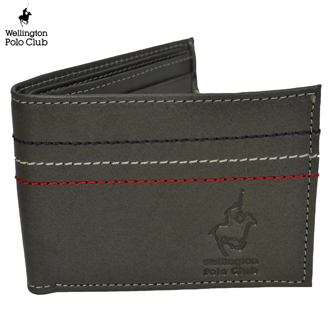 Billetera Wellington Polo Club De Cuero Simple Para Hombre. Colores Varios.