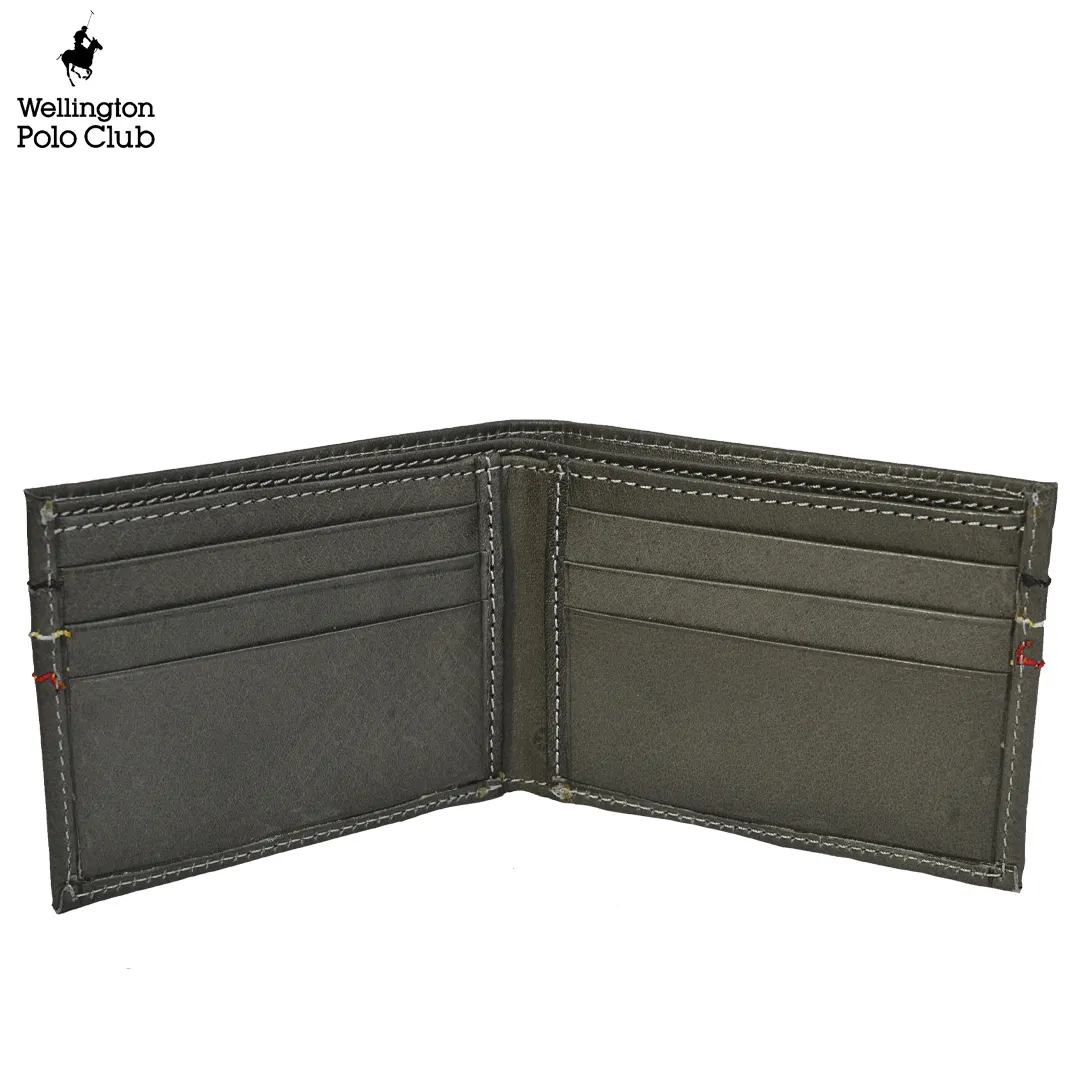 Billetera Wellington Polo Club De Cuero Simple Para Hombre. Colores Varios.