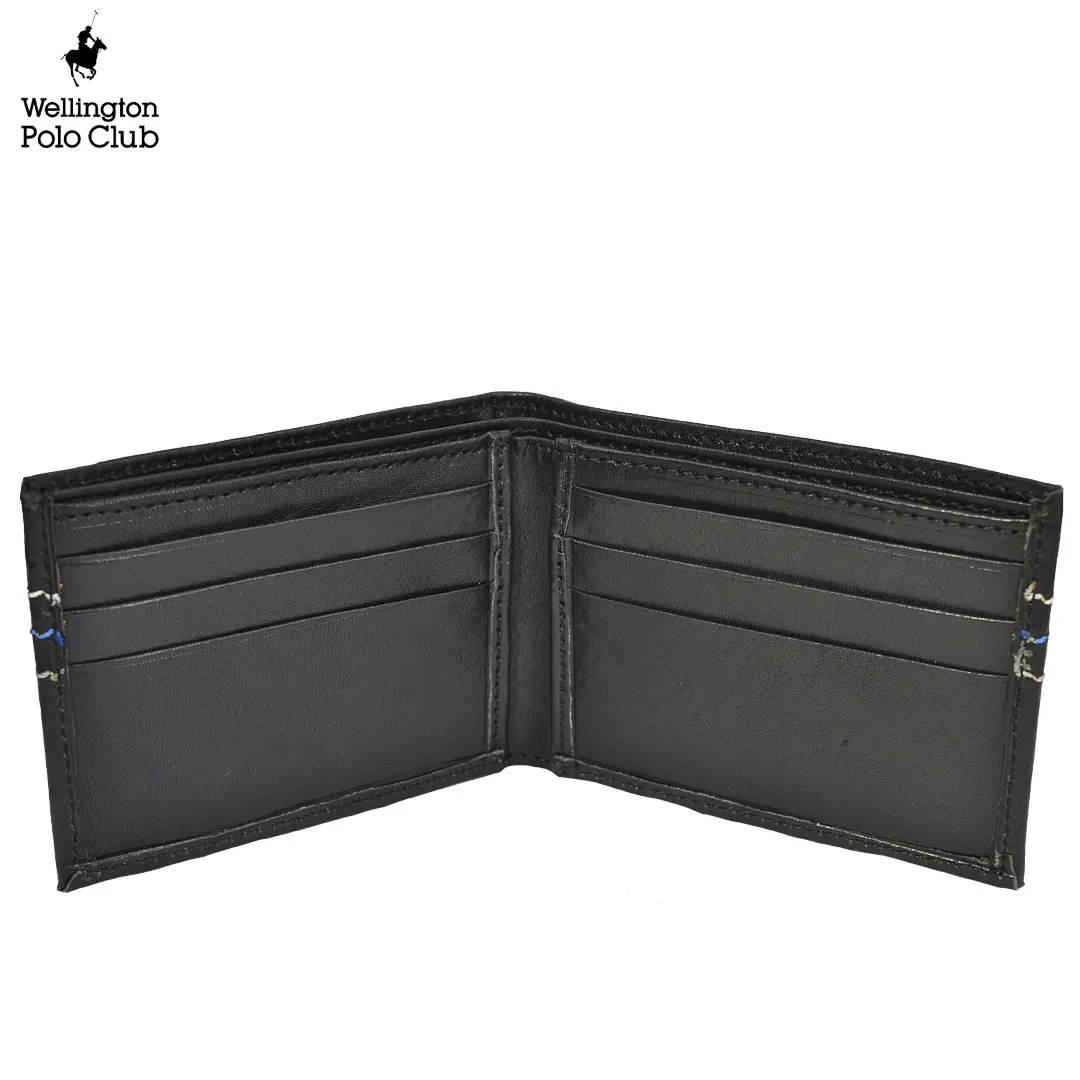 Billetera Wellington Polo Club De Cuero Simple Para Hombre. Colores Varios.