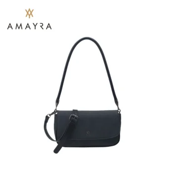 Cartera Amayra Con Tapa Color Negro