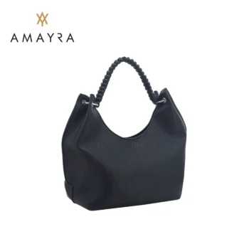 Cartera Amayra Eco Cuero Negra.