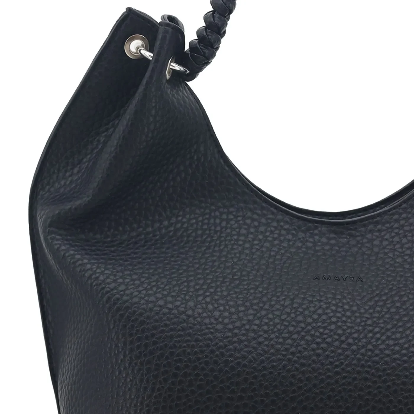 Cartera Amayra Eco Cuero Negra.