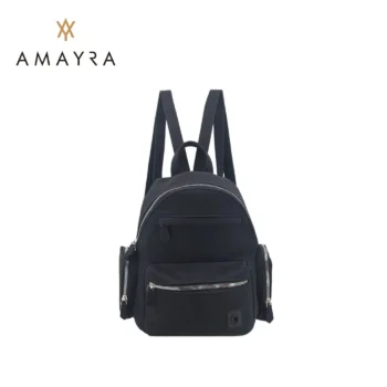 Mochila Amayra Urbana Eco Cuero Negra.