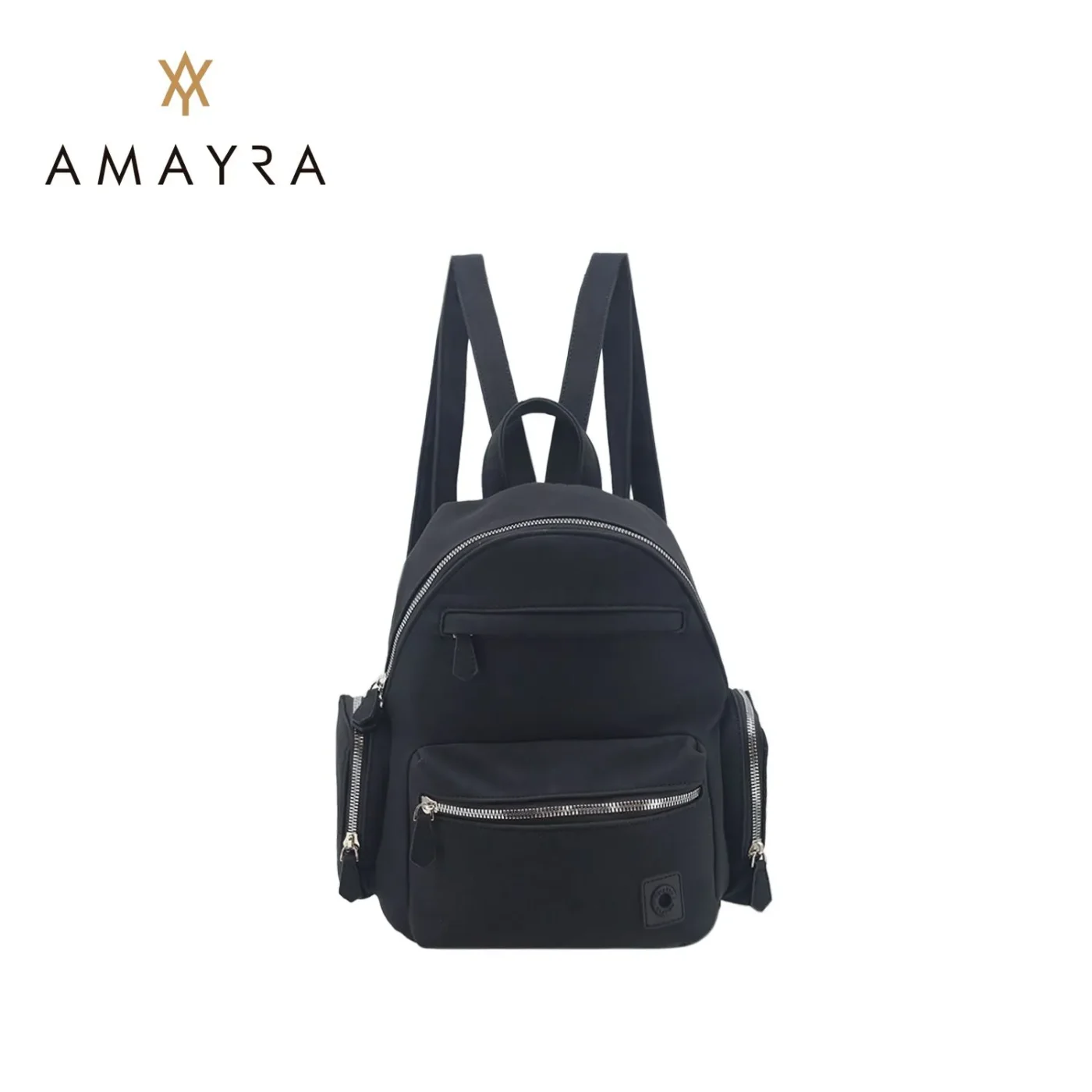Mochila Amayra Urbana Eco Cuero Negra.