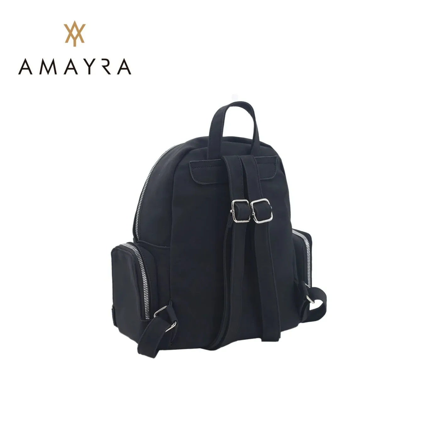 Mochila Amayra Urbana Eco Cuero Negra.