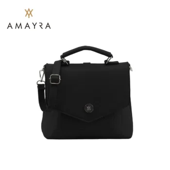 Cartera Bandolera Con Opción a Mochila Dos en Una Color Negro.