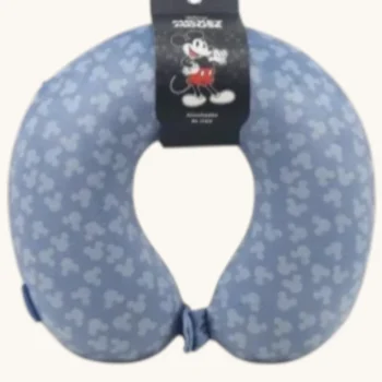Almohada De Viaje Disney Mickey Mouse Visco Elástica. Colores Varios.