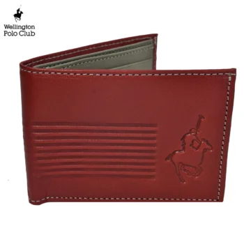 Billetera Wellington Polo Club De Cuero Simple Para Hombre. Colores Varios.
