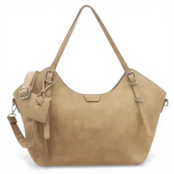 Cartera Amayra Grande Eco Cuero color Camel.