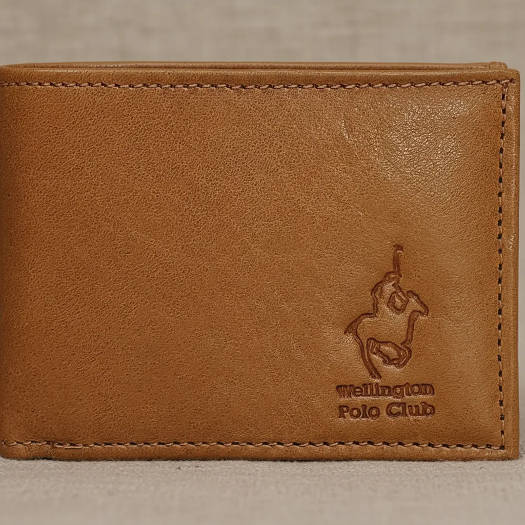 Billetera Wellington Polo Club De Cuero Simple Para Hombre. Colores Varios.