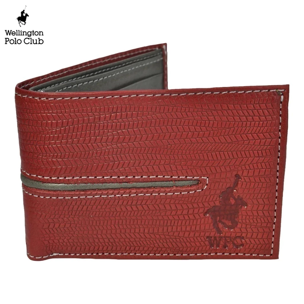 Billetera Wellington Polo Club De Cuero Simple Para Hombre. Colores Varios.