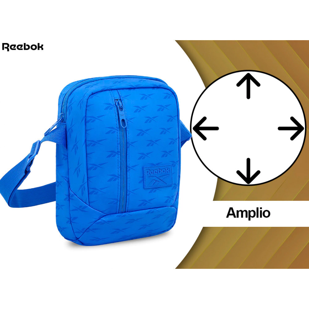 Morral Bandolera Reebok Microfibra estampada Colores Varios