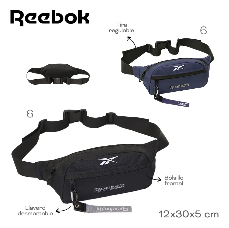 Riñonera Urbana Reebok Tela. Colores Varios