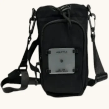 Bandolera Porta Botella Amayra c/Bolsillo p/Celular Negro