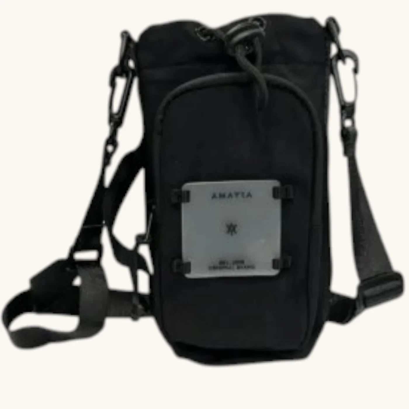 Bandolera Porta Botella Amayra c/Bolsillo p/Celular Negro