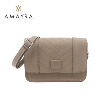 Cartera Amayra Bandolera Eco Cuero Color Vison