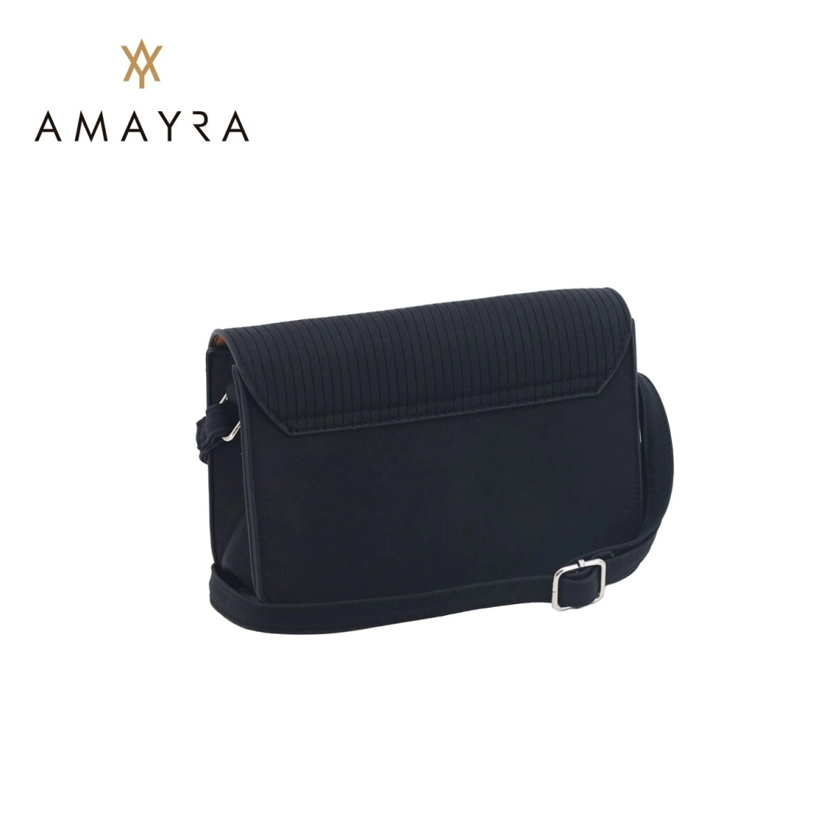Cartera Amayra Bandolera Eco Cuero Color Negro