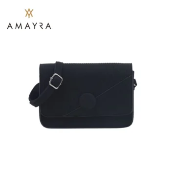 Cartera Amayra Bandolera Eco Cuero Color Negro